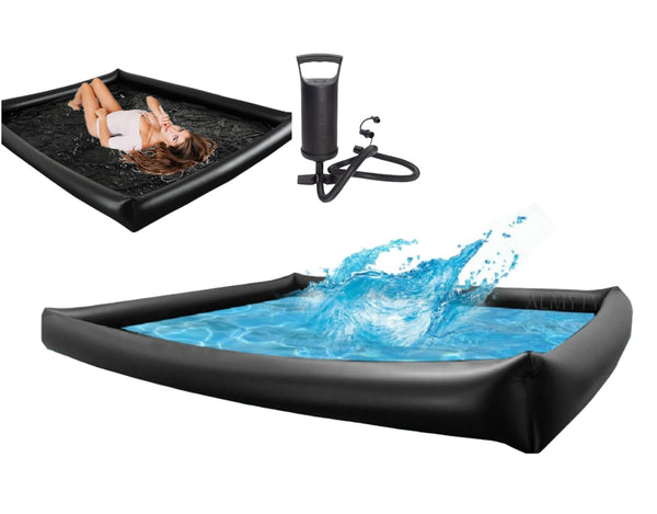 Losjona peldbaseina ūdensizturīga piepūšamā gulta ar gaisa palagiem, baseina SM verdzība, PVC palags, izsmidzināšanas eļļa, spa masāža (189 cm * 161 cm)