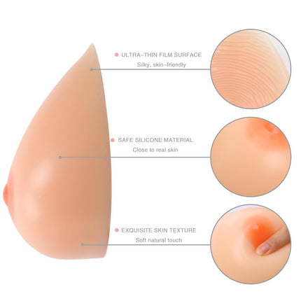 FESVINA pašlīmējošās silikona krūšu formas mākslīgās krūtis mastektomijas protēzēm transpersonu transdresseru cosplay A-Cup 500g/pāris