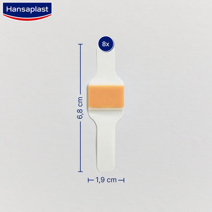 Hansaplast plāksteri varžacīm (1 x 8 gabali), plāksteri ar salicilskābi varžacu noņemšanai, sāpes remdējoši pēdu plāksteri ar drošu fiksāciju