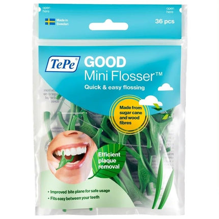 TePe GOOD Mini zobu diegs, zaļš, 36 gabali