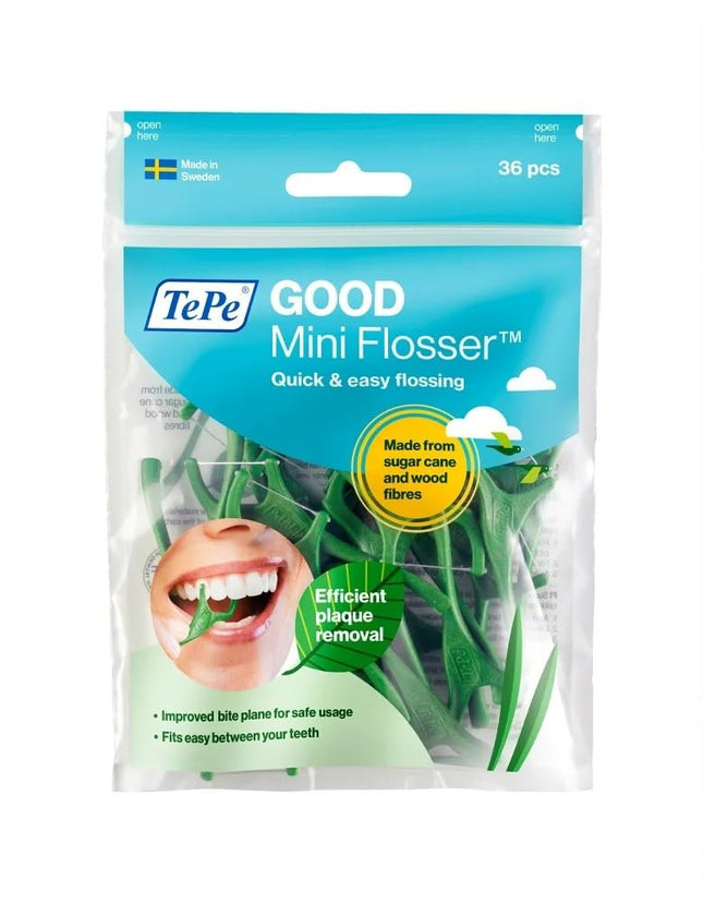 TePe GOOD Mini zobu diegs, zaļš, 36 gabali