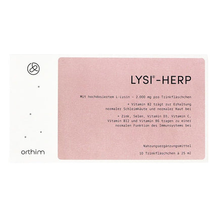 LYSI-HERP - 10 25 ml flakoni - Augsta deva ar 2000 mg L-lizīna - Laboratorijā pārbaudīts, bez glutēna, 100% vegāns, bez laktozes + ražots Vācijā