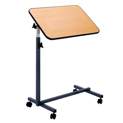 FabaCare sānu galdiņš Nova gultai, augstumā regulējams virsgultas galdiņš uz ritentiņiem, ar FabaCare viegli tīrāmu speciālo pārklājumu, galds ar slīpumu, brūns