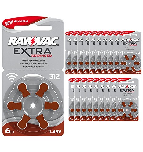 Rayovac Extra 120 Advanced Nr. 312 dzirdes aparāta baterija cinka-gaisa (P312 PR41 ZL3)