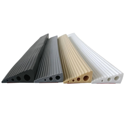 Kompensācijas profils, pašlīmējošs pārejas profils, sliekšņa pārejas sliede, silikona durvju sliekšņa rampa, sliekšņa rampa, ratiņkrēslu rampa durvju ailēm, vannas istabām (C-balta, 6,5 x 2,5 x 100 cm)