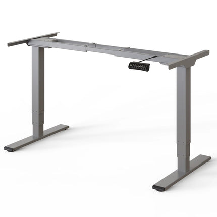 DESKSPACE PRO Plus augstumā regulējams pelēks rāmis | Galda rāmis ar divu motoru regulējamu augstumu | Elektriskais galda rāmis ar atmiņas funkciju