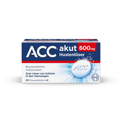 ACC acute 600 klepu nomācoša putojošā tablete, 20 gab.