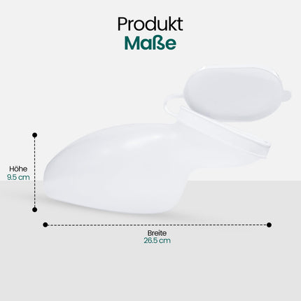 Hygiene100 sieviešu pisuāra pudele, 1 litrs/1000 ml, izturīga, caurspīdīga plastmasas pisuāra pudele ar hermētisku skrūvējamu vāciņu, viegli nolasāmas mērīšanas līnijas, pārnēsājama ceļojumiem