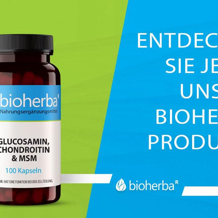 Glikozamīns, hondroitīns MSM + cinks – 100 kapsulas ar cinku normālai kaulu funkcijai un šūnu aizsardzībai no BIOHERBA PZN 17190938