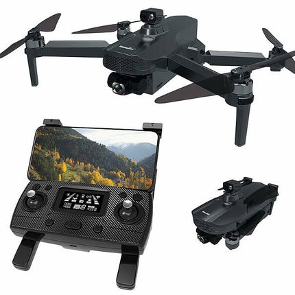 Simulus Drone: salokāms GPS drons, 4K kamera, 360° attāluma sensors, bezkontaktu motors, lietotne (kvadrokopters, GPS drons, iPad stiprinājums)