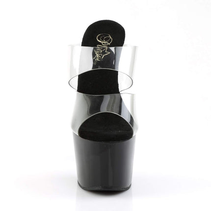Pleaser ADO702/C/B ADORE-702, sieviešu platformas sandales, caurspīdīgas (caurspīdīgas-dzidras), 42 EU