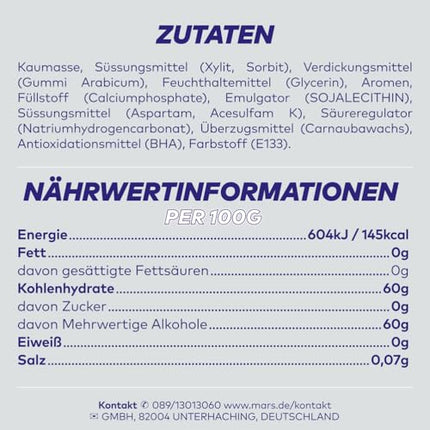 Extra Professional balta košļājamā gumija, bez cukura, 50 dražejas
