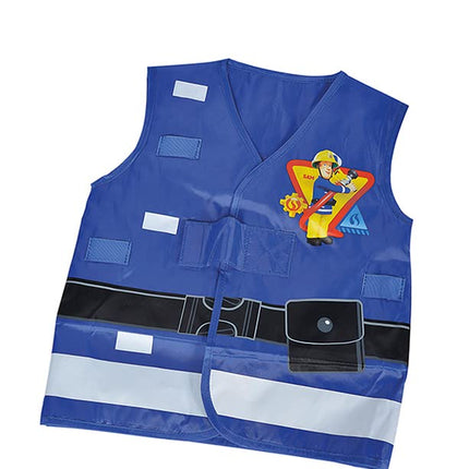 SIMBA - Ugunsdzēsēja Sema ugunsdzēsēju brigādes komplekts, veste ar apdruku, lukturītis 11 cm, rācija 14 cm, no 3 gadu vecuma