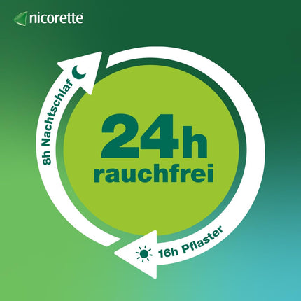 NICORETTE plāksteri ar 15 mg nikotīna – smēķēšanas atmešanai ar nikotīna plāksteriem – smēķēšanas atmešanas 1. vai 2. fāzei – 7 gab.