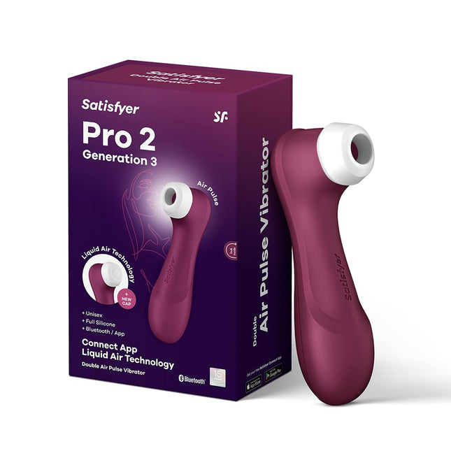 Satisfyer Pro 2. paaudzes 3. vibrators ar Connect lietotni | Šķidrā gaisa tehnoloģija | Klusa un spēcīga klitora stimulācija | Spiediena viļņu vibrators ar vibrācijām | Seksa rotaļlietu dāvana sievietēm | dildo