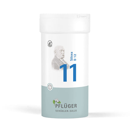 PFLÜGER Schüßler sāļi Nr. 11 Silicea D12 - 400 tabletes - Matu, ādas un saistaudu sāls - bez glutēna