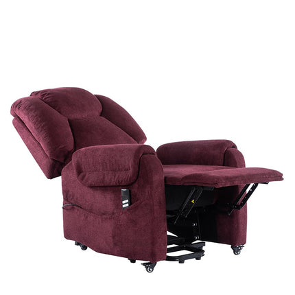 POLTRONE ITALIA Sofia 2 Motors PERSONALIZĒTS TV krēsls ar elektrisko piecelšanās palīglīdzekli Medicīnas ierīce 2 riteņi Mikroatsperu sēdeklis Netīrumus atgrūdošs senioru krēsls Relax krēsls Sarkans