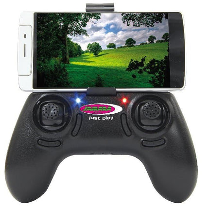 JAMARA 422029 - Angle 120 Altitude HD Wifi VR, inkl. VR-Brille, Altitude Hold Adjustment, Kompass/Flyback, Track following - Flugbahn-Planung-Modus,120° Weitwinkel-Kamera,Unterspannungswarnung,40 KM/h