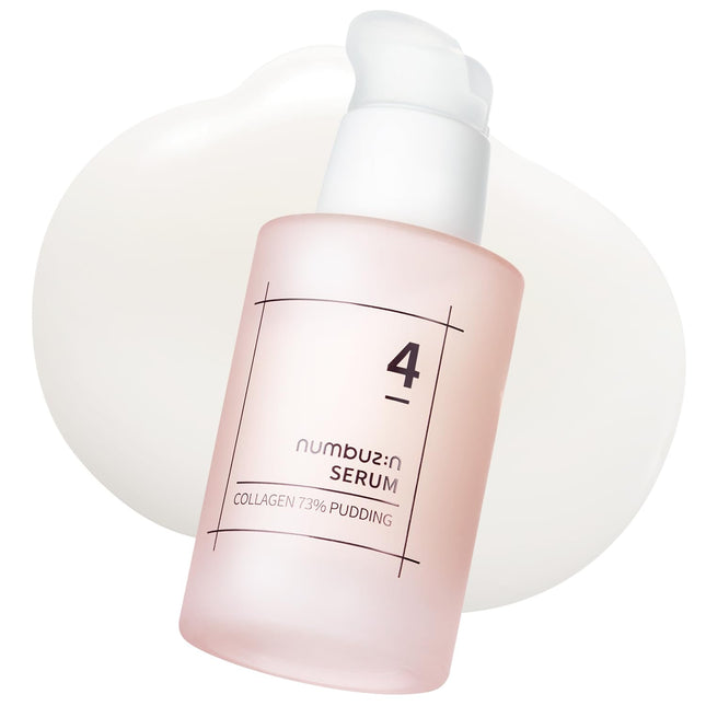 numbuzin Nr. 4 serums | 73% kolagēna pudiņa serums | Pretnovecošanās līdzeklis, samazina grumbas, apaļīga, tvirta āda, pretgrumbu serums ar kolagēnu un hialuronskābi | Korejiešu ādas kopšana | 50 ml