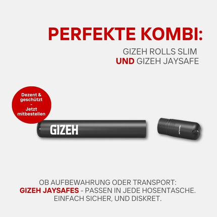 GIZEH BLACK Rolls Slim - ruļļpapīri atsevišķos garumos - 5 metri King Size Slim papīra - 20 augstākās kvalitātes ruļļpapīru iepakojums (14 g/m²)
