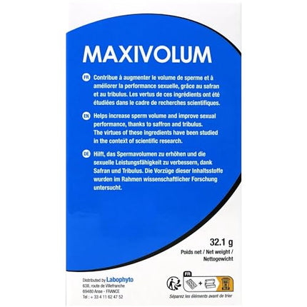 Labophyto MaxiVolum (60 kapsulas) – uztura bagātinātājs vīriešiem, lai veicinātu vīriešu ejakulāciju un pastiprinātu seksuālo pieredzi – ar L-arginīnu un cinku