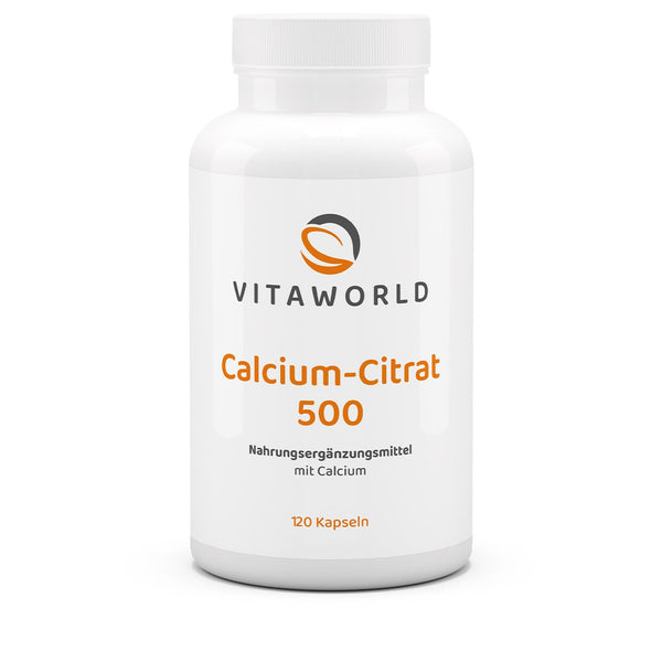 3 kapsulu Vita World kalcija citrāts 500 mg 3 x 120 kapsulas Farmaceita ražots kalcija citrāts Vegāns