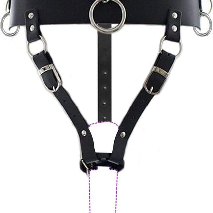 Vibrācijas josta BDSM verdzības šķīstības josta, kas piemērota burvju nūjiņas šķīstības vibratoriem, šķīstības fetiša seksa rotaļlietai