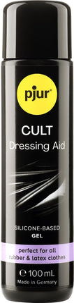 pjur CULT pārsēju līdzeklis - lateksa pārsēju līdzeklis īpaši patīkamai sajūtai uz ādas - arī gumijai (100ml)