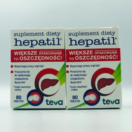 2x Hepatil 80 tabletes - veicina pareizu tauku metabolismu, MiL4 zīmulis, aknu darbības medikamenti, aknu ciroze, aknu reģenerācija, gremošanas uzlabošana