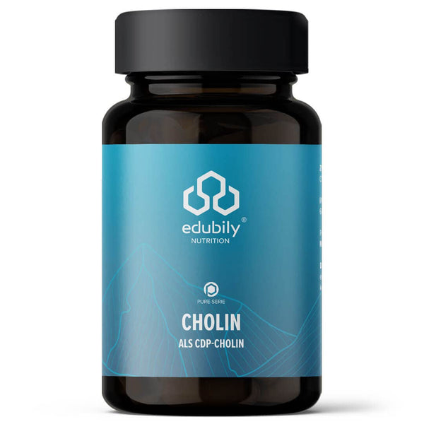edubily nutrition® holīns - 500 mg CDP-holīna no Cognizin® vienā kapsulā - augsta biopieejamība - 60 kapsulas dzintarkrāsas stiklā