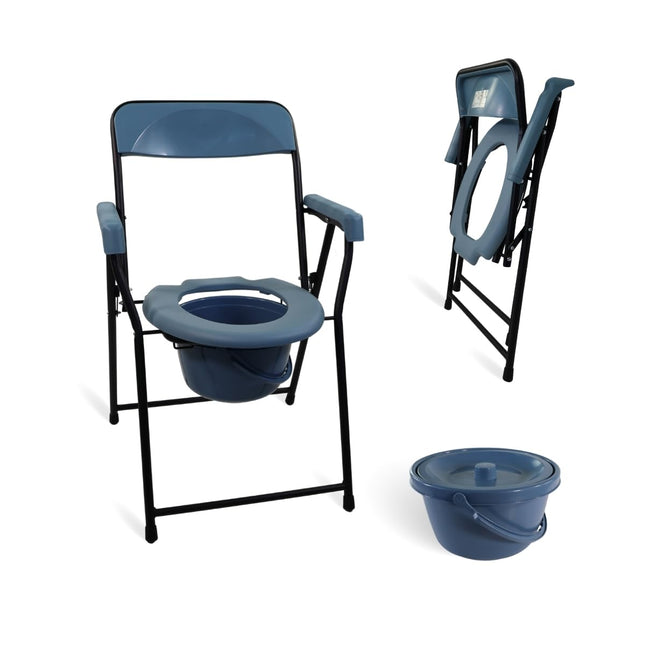 Mobiclinic®, Kloze senioriem, Eiropas zīmols, Salokāms tualetes pods, Ergonomisks ar roku balstiem, Vāks ar spaiņa formu, Izturīgs, Līdz 100 kg, Modelis timón