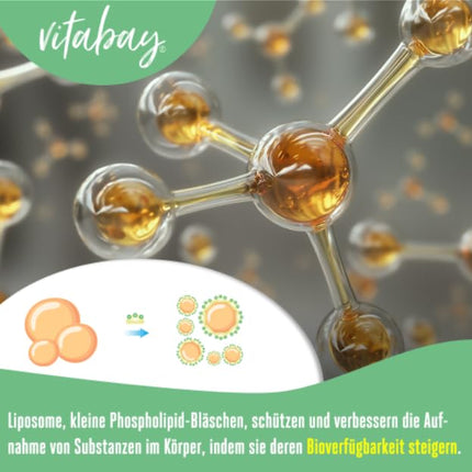 Vitabay Nattokināzes kapsulas ar augstu devu 20 000 FU - liposomālas un vegānas - 180 Nattokināzes kapsulas - enzīms Natto fermentētās sojas pupiņās - Nattokināzes tabletes ar augstu devu Natokināze L