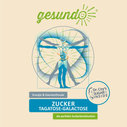 gesundo tagatozes-galaktozes pulveris - 100% dabīga cukura alternatīva - 1 kg iepakojums