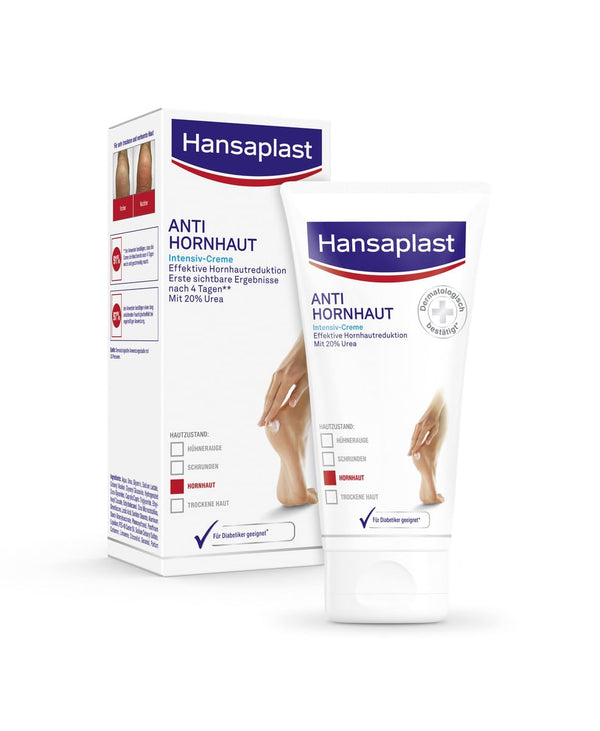Hansaplast Anti Callus Intensive Cream (75 ml), pēdu krēms sacietējumu noņemšanai, mitrinošs sacietējumu krēms ļoti sausai ādai ar urīnvielu