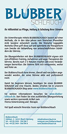 Burbuļcaurules silikona caurule balss terapijai - augstas kvalitātes Lax Vox caurule balss treniņiem un vokālajai higiēnai, kas izgatavota no platīnā cietināta silikona (caurspīdīga, 1 caurule)
