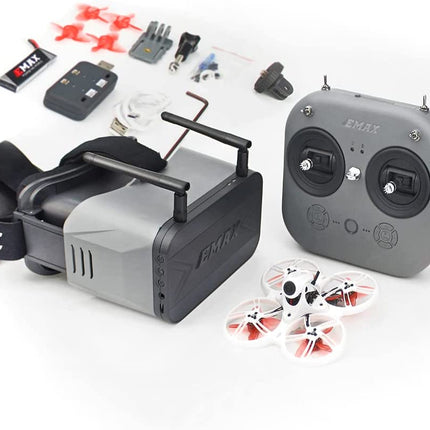 EMAX FPV drona Tinyhawk 3 RTF komplekts, pirmās personas skata droni ar Runcam Nano 4 kameru, 25-100-200 VTX pārslēdzams, mini drons ar brillēm un E8 radio raidītāju bērniem, pieaugušajiem un iesācējiem