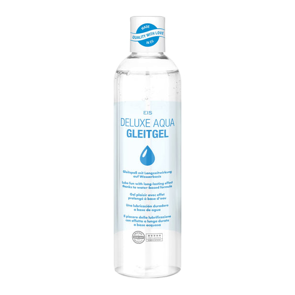 EIS smērviela 'Deluxe Aqua lubricant' 300 ml | Ūdens bāzes lubrikants | Erotiskais gels vīriešiem un sievietēm | Ādai draudzīgs lubrikants īpaši jutīgai ādai | Saderīgs ar prezervatīviem | neitrāls