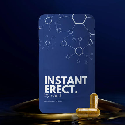 INSTANT ERECT no Vaud – dabīgs potences pastiprinātājs vīriešiem – augstas kvalitātes erekcijas kapsulas ar maka, L-arginīnu, žeņšeņu un cinku – Šveices kvalitāte – 15 kapsulas – dabīga Viagra alternatīva