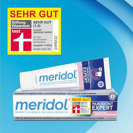 meridol zobu pasta Parodont Expert 75 ml - Zobu pastai piemīt antibakteriāla iedarbība un tā atbalsta smaganu dabisko dzīšanas procesu