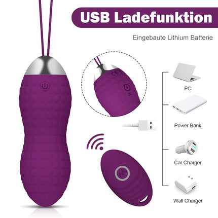 Love Balls Vibration, Allmay ūdensnecaurlaidīgi lodveida vibratori, G-punkta un klitora stimulācijas seksa rotaļlieta ar bezvadu tālvadības pulti, 10 vibrācijas režīmi sievietēm, pāriem