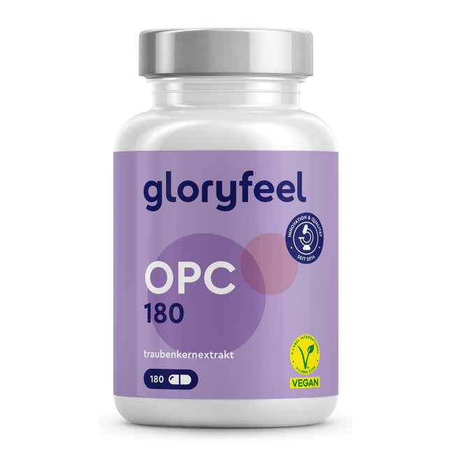 OPC vīnogu kauliņu ekstrakta kapsulas - 1052 mg ekstrakta PLUS C vitamīns vienā dienas devā - oriģinālās franču vīnogas - 180 vegānas tabletes - neatkarīgi pārbaudītas laboratorijā