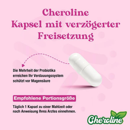 Cheroline vaginālās probiotikas sievietēm, 70 miljardi CFU, 7 celmi ar prebiotiku maisījumu, 13 vienā intīmās floras probiotikas, vegānas kapsulas (60 kapsulas (1 iepakojums))