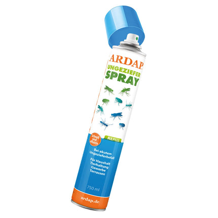ARDAP Repell Pest Spray 750ml - Kukaiņu aerosols akūtai kaitēkļu invāzijai - Atbaidīšanas līdzeklis pret kukaiņu invāziju - Kukaiņu aerosols mājām - Odu aerosols - Bez kaitēkļiem - Iedarbojas ātri un efektīvi (PT19)