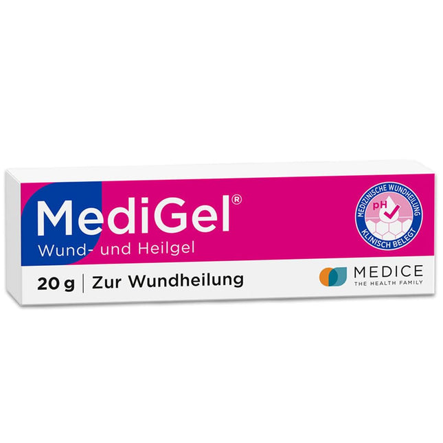 MediGel 20 g brūču dzīšanai - akūtām brūcēm - samazina rētu veidošanos - nelipīgs - hidroaktīvs lipogels ar cinku un dzelzi