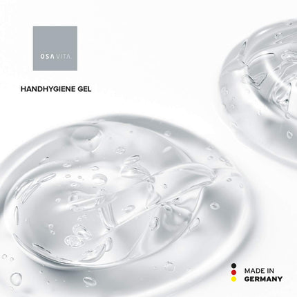 OSAVITA® roku higiēnas gels, dezinfekcijas gels dozatora pudelē, aizsargā un kopj, efektivitāte pārbaudīta saskaņā ar EN 14476 (2 x 500 ml)