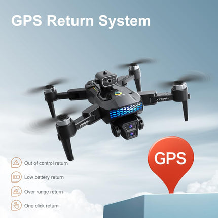 OBEST GPS drons ar 4k kameru, piemērots iesācējiem, FPV RC kvadrokopters ar bezsuku motoru, svars mazāks par 249 g, zema akumulatora uzlādes pakāpe, 360° šķēršļu apiešana, 2 baterijas
