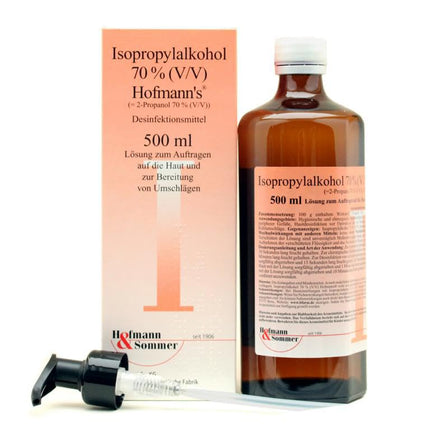 Izopropilspirts 70% (V/V) Hofmann´s® dezinfekcijas līdzeklis ar praktisku dozēšanas dozatoru ārīgai lietošanai