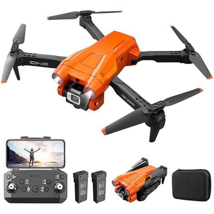 Mingfuxin salokāms drons ar kameru iesācējiem, RC kvadrokoptera drons ar lietotni WIFI FPV tiešraides video, augstuma noturēšana, bezgalvas režīms, vienas taustiņa pacelšanās un nosēšanās pieaugušajiem un bērniem