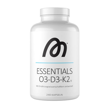 MORE Essentials O3-D3-K2, 240 zivju eļļas kapsulas ar 1000 mg EPA un 500 mg DHA dienā, D3 vitamīnu un K2 vitamīnu, kapsulas apvalks izgatavots no liellopu želatīna
