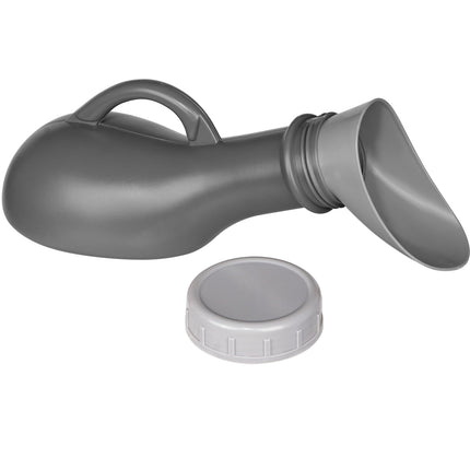 Pisuāra pudele vīriešiem, sievietēm, unisex pisuāra pudele, pārnēsājama pisuāra pudele 1L, avārijas pisuāra pudele, atkārtoti lietojama mobilā tualete, plastmasas pisuāra pudeles ar vāku ceļojumiem, kempingam, atrodoties ceļā